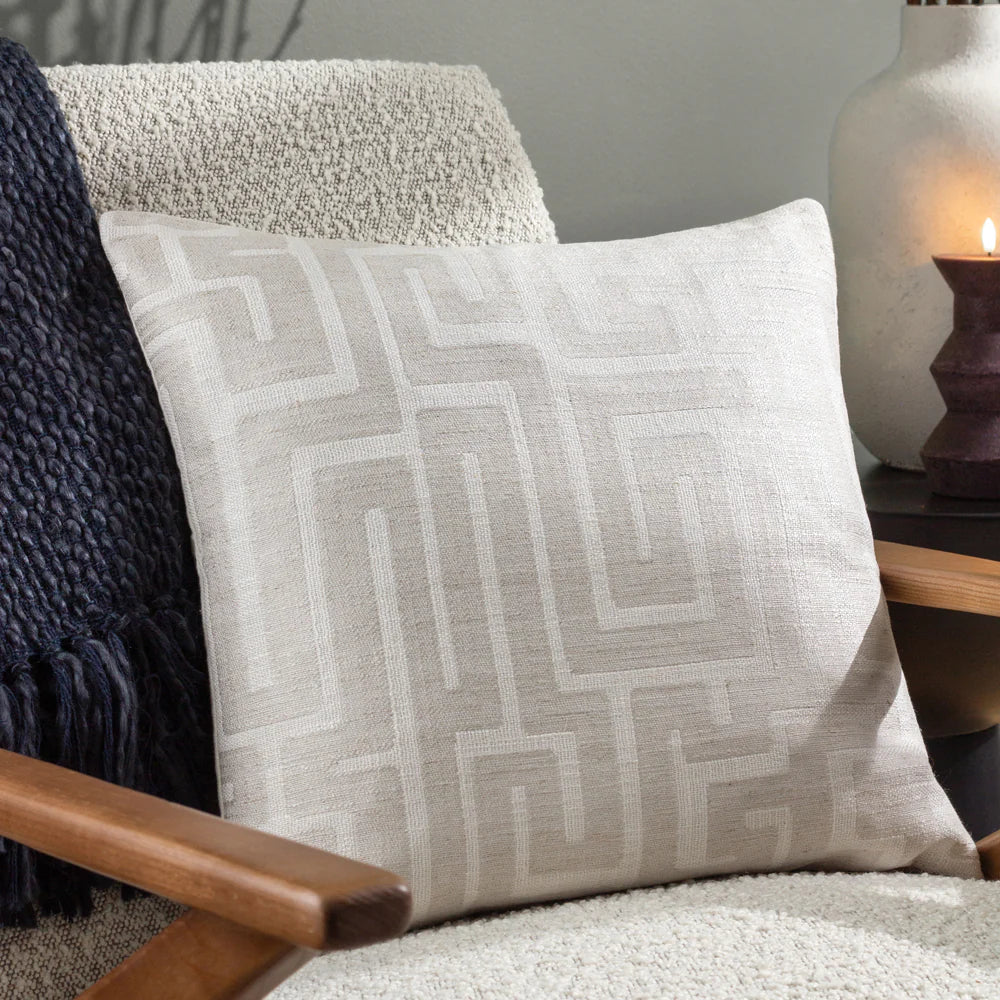 Landon Feather Cushion (White)