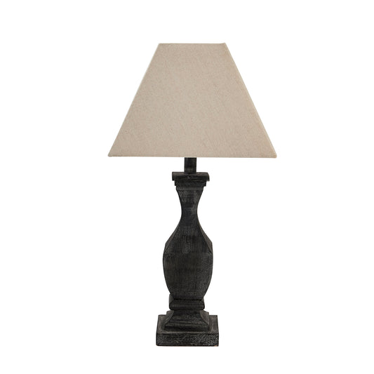 Fluted Wooden Table Lamp