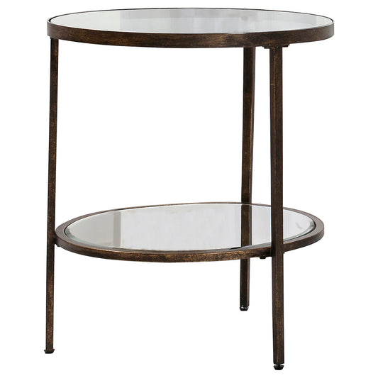 Metal and Glass Side Table