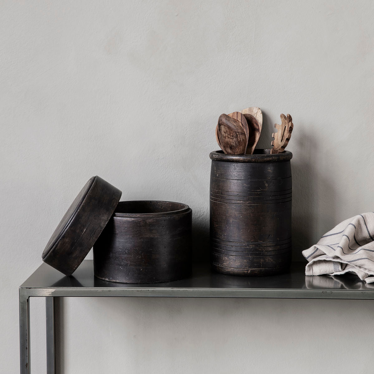 Wooden Storage Jar