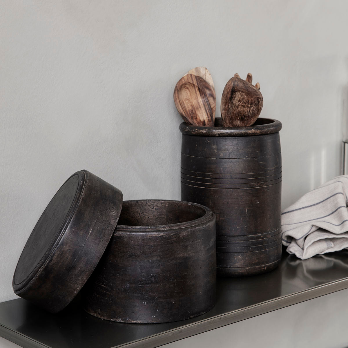Wooden Storage Jar