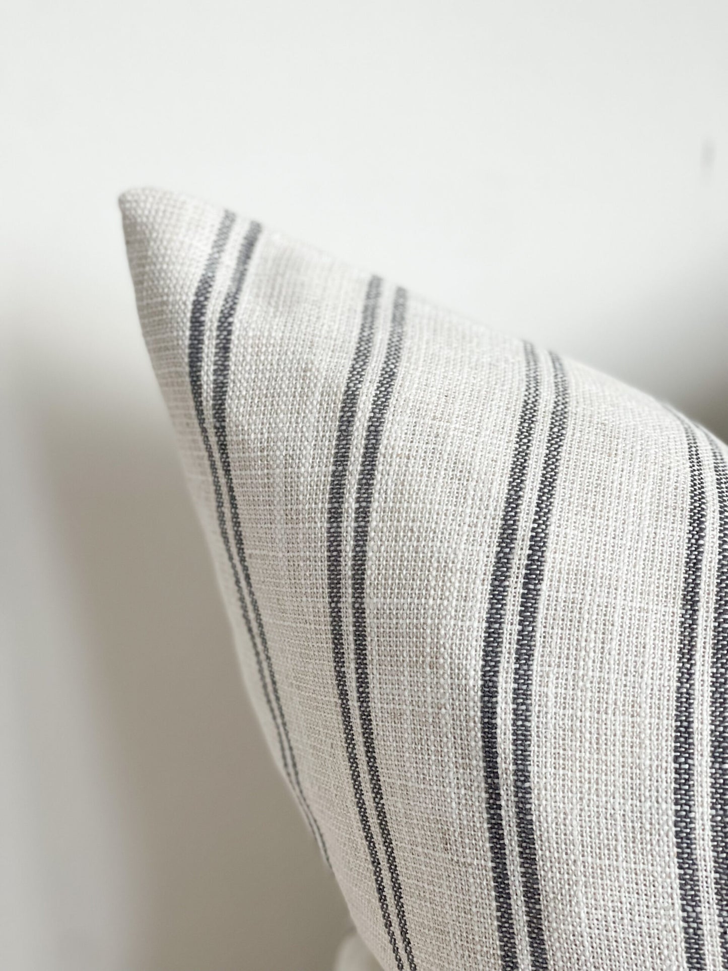 Addison Cushion Cover with Dark Grey Stripe (45x45cm)