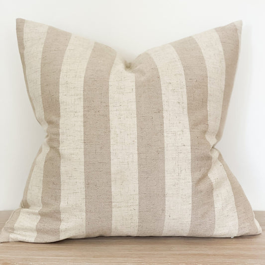 Grace Cushion Cover with Beige Stripes (45x45cm)