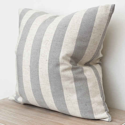 Grace Cushion Cover with Grey Stripes (45x45cm)