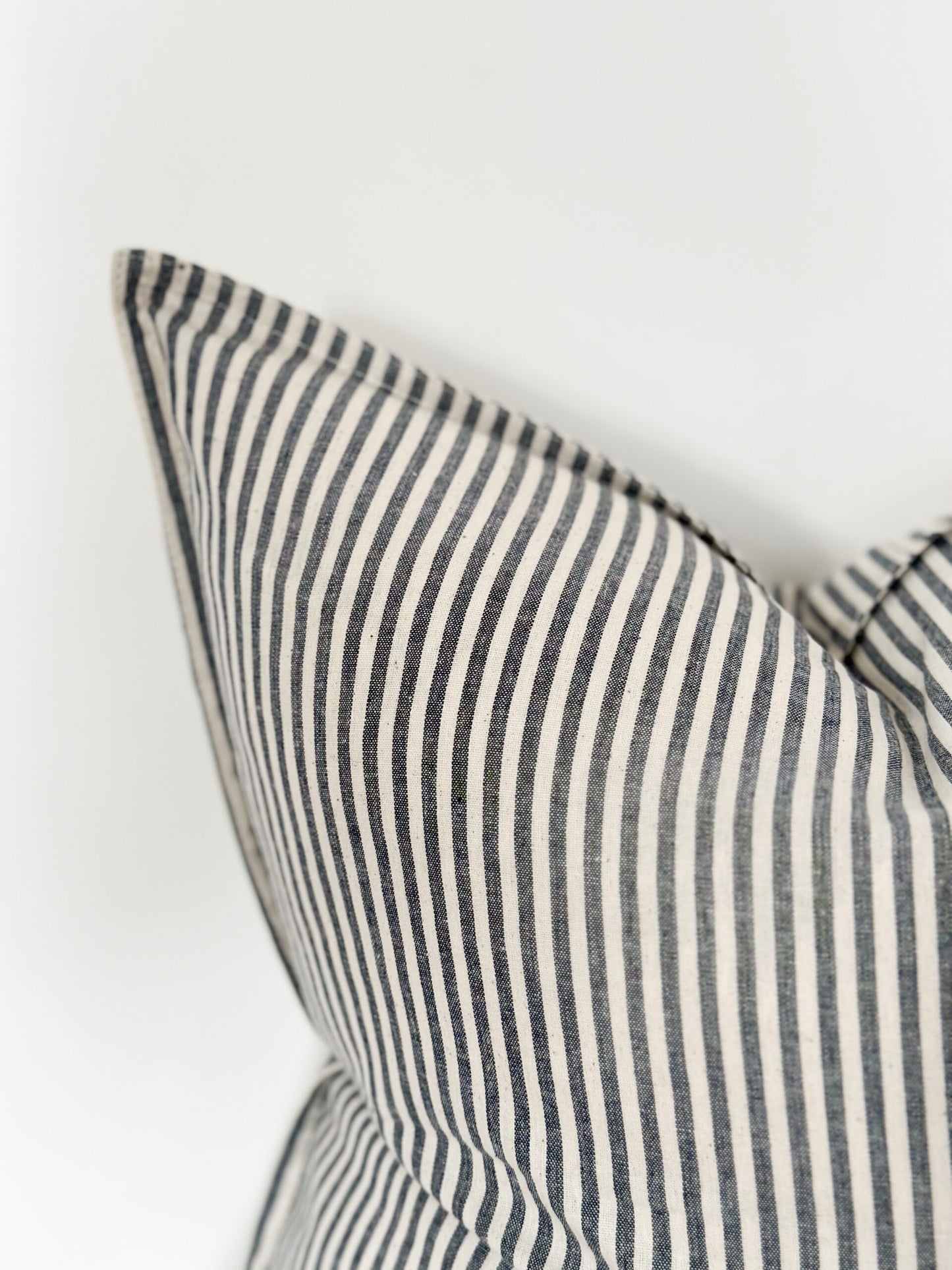Jessica Cushion Cover with Thin Navy Stripes (45x45cm)