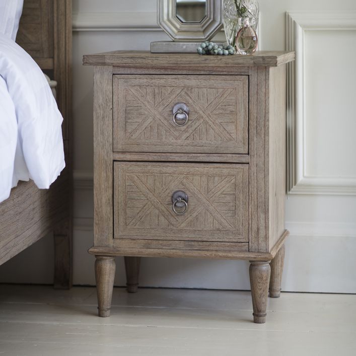 Bedside Table with 2 Drawers