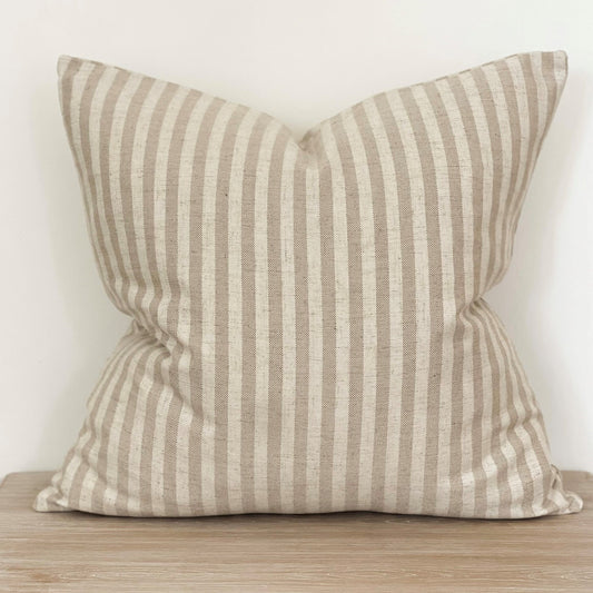 Sienna Cushion Cover with Beige Stripes (45x45cm)