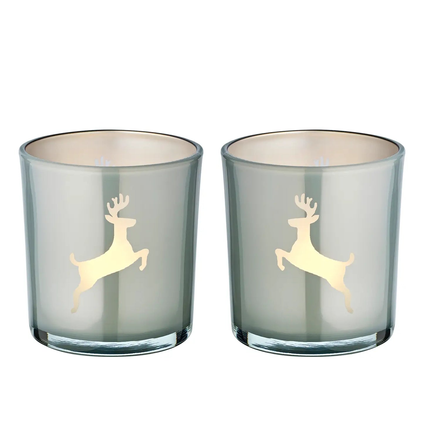 Edzard Set of 2 Reindeer Tealight Holders (8cm)