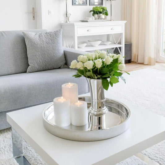 Round Stainless Steel Serving Tray