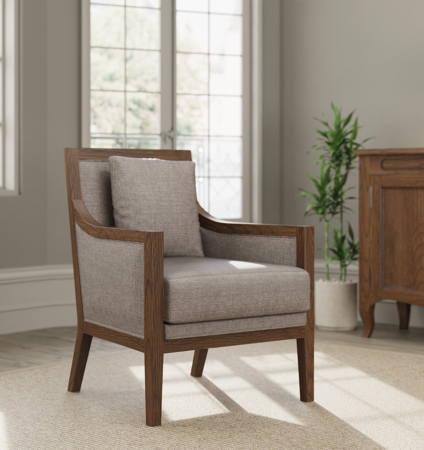 Armchairs Ireland Knightsbridge Armchair with Walnut Finish Gigi