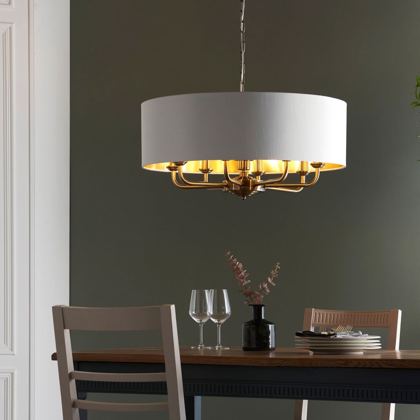 Galway 8 Pendant Light (Antique Brass)