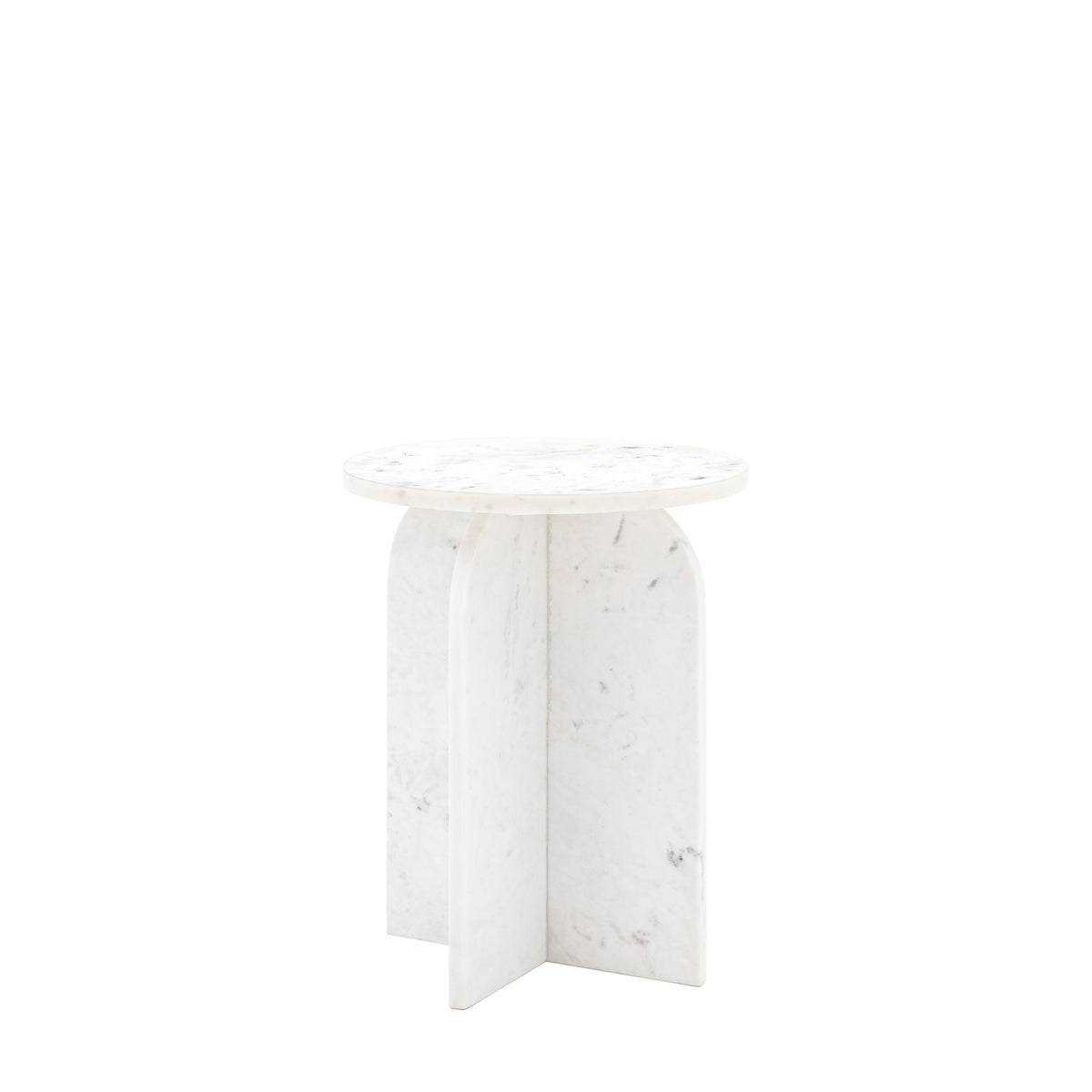 Farini Marble Side Table (White)
