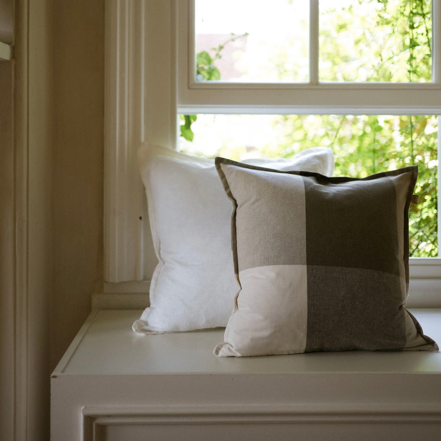 Green Check Cushion Cover (45x45cm)