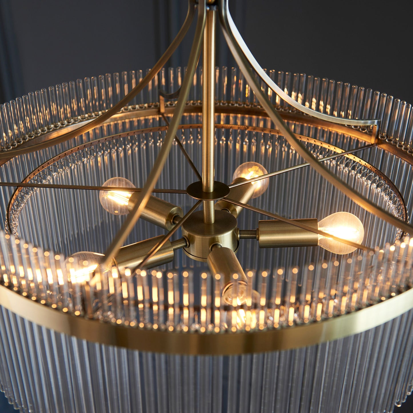 Menton 5 Pendant Light (Antique Brass)