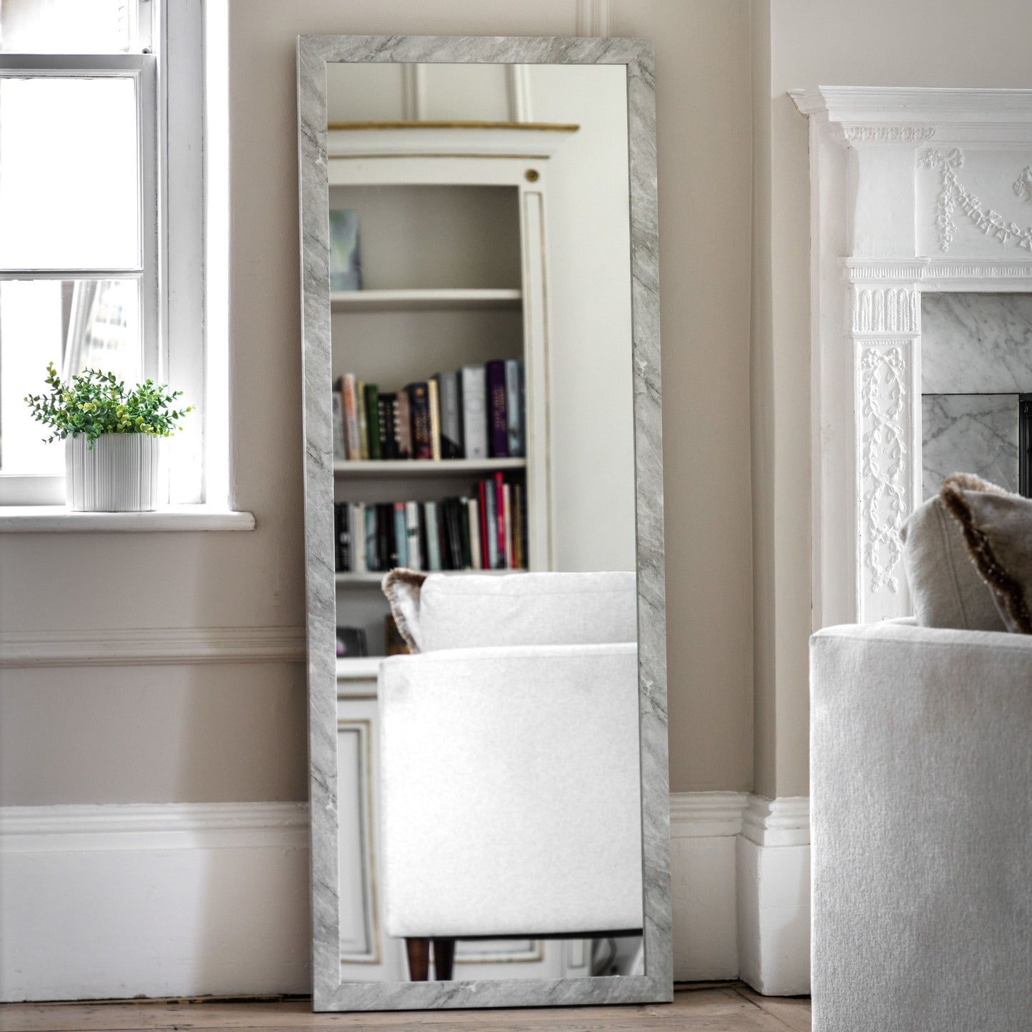 Portofino Large Mirror (White)