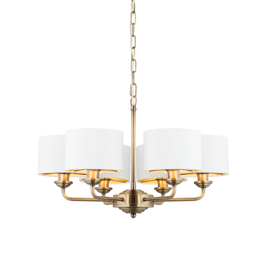 Galway Multi Arm Pendant Light (Antique Brass)