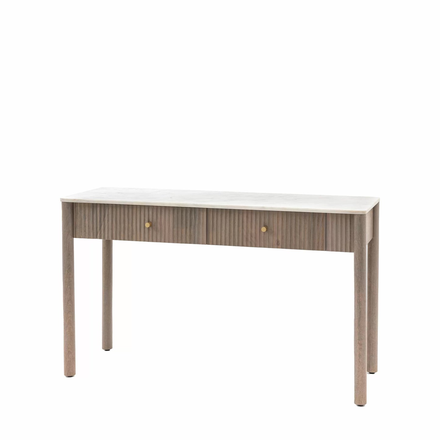 Mango Wood and Marble Console Table