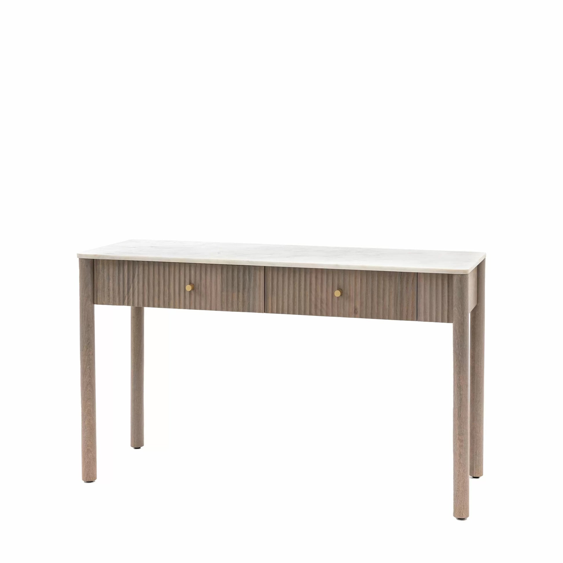 Mango Wood and Marble Console Table