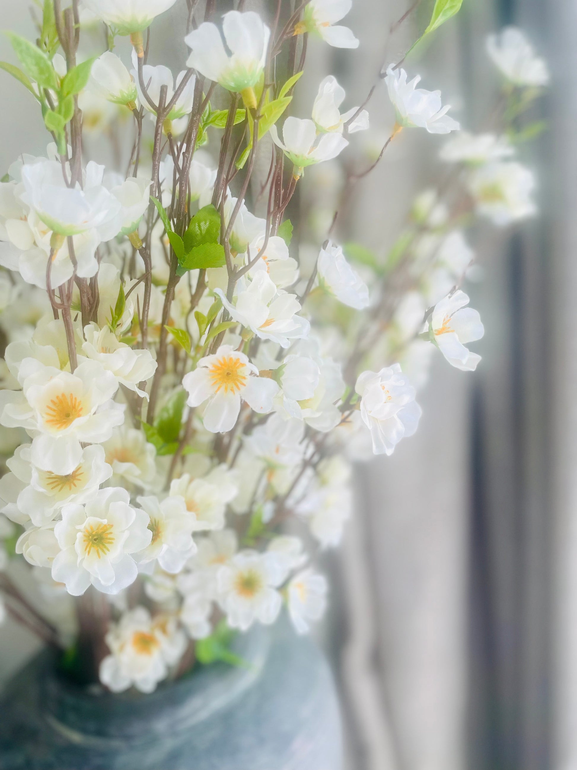 Artificial / Faux Apple Blossom Spray