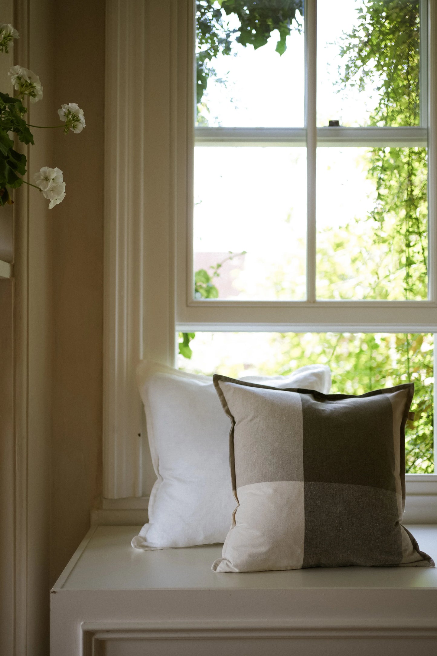 Green Check Cushion Cover (45x45cm)