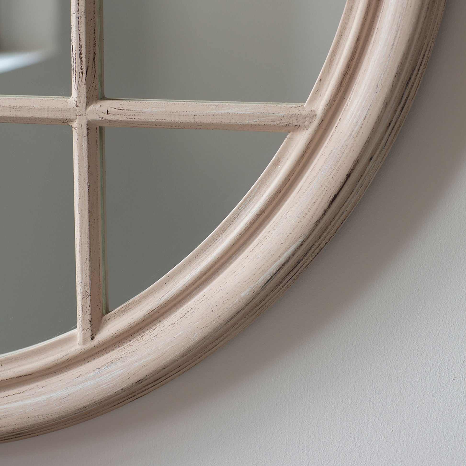 Round Wooden Mirror