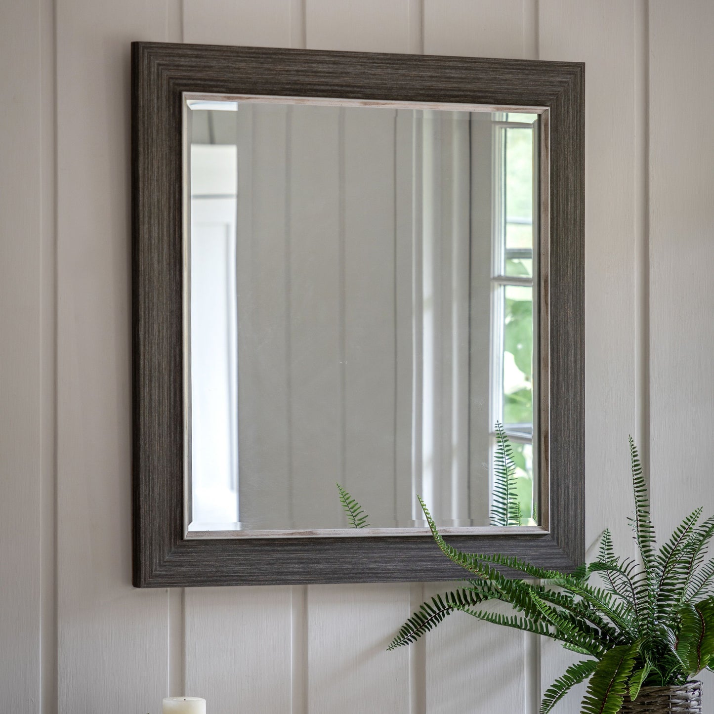 Shoreditch Square Mirror (Pewter)