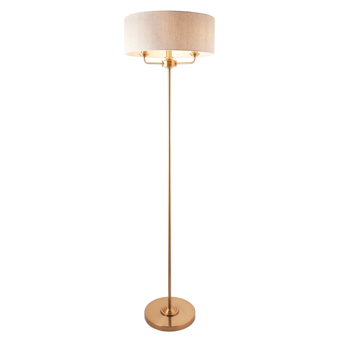 Galway 3 Light Floor Lamp (Vintage Brass)