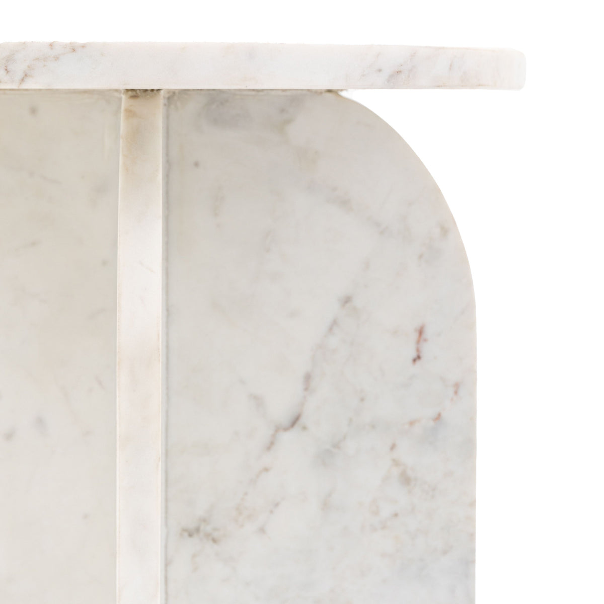 Farini Marble Side Table (White)