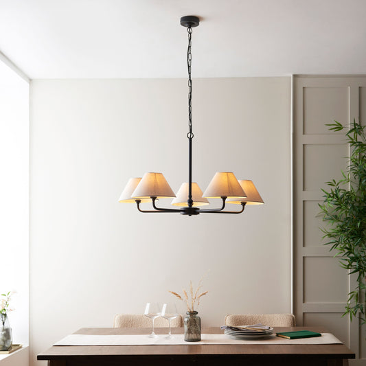 Prescott 5 Pendant Light (Matt Black)