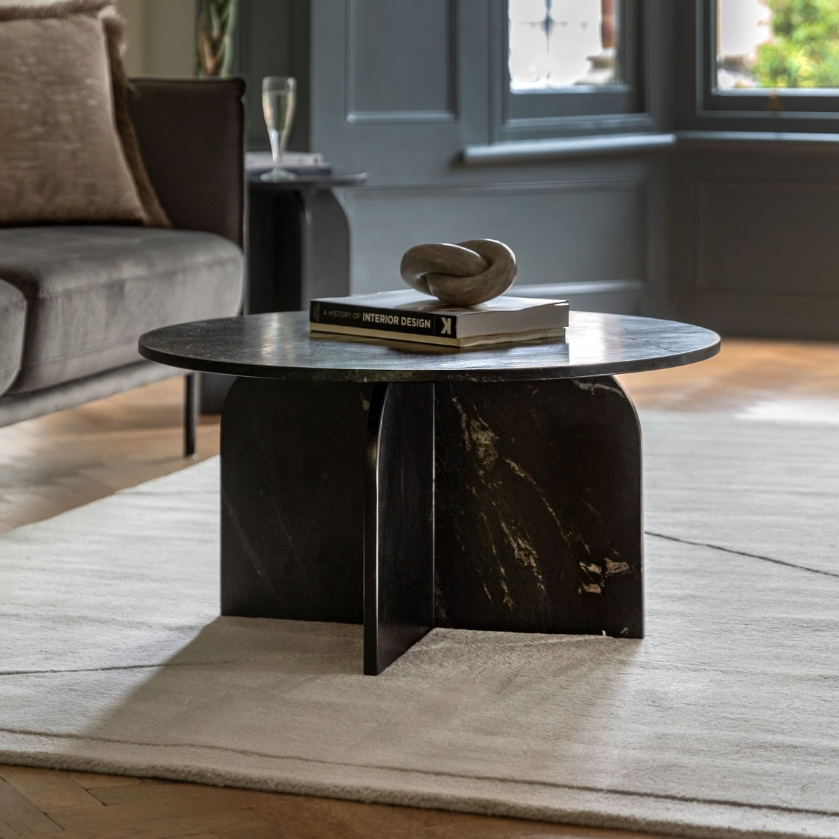 Farini Marble Coffee Table (Black)