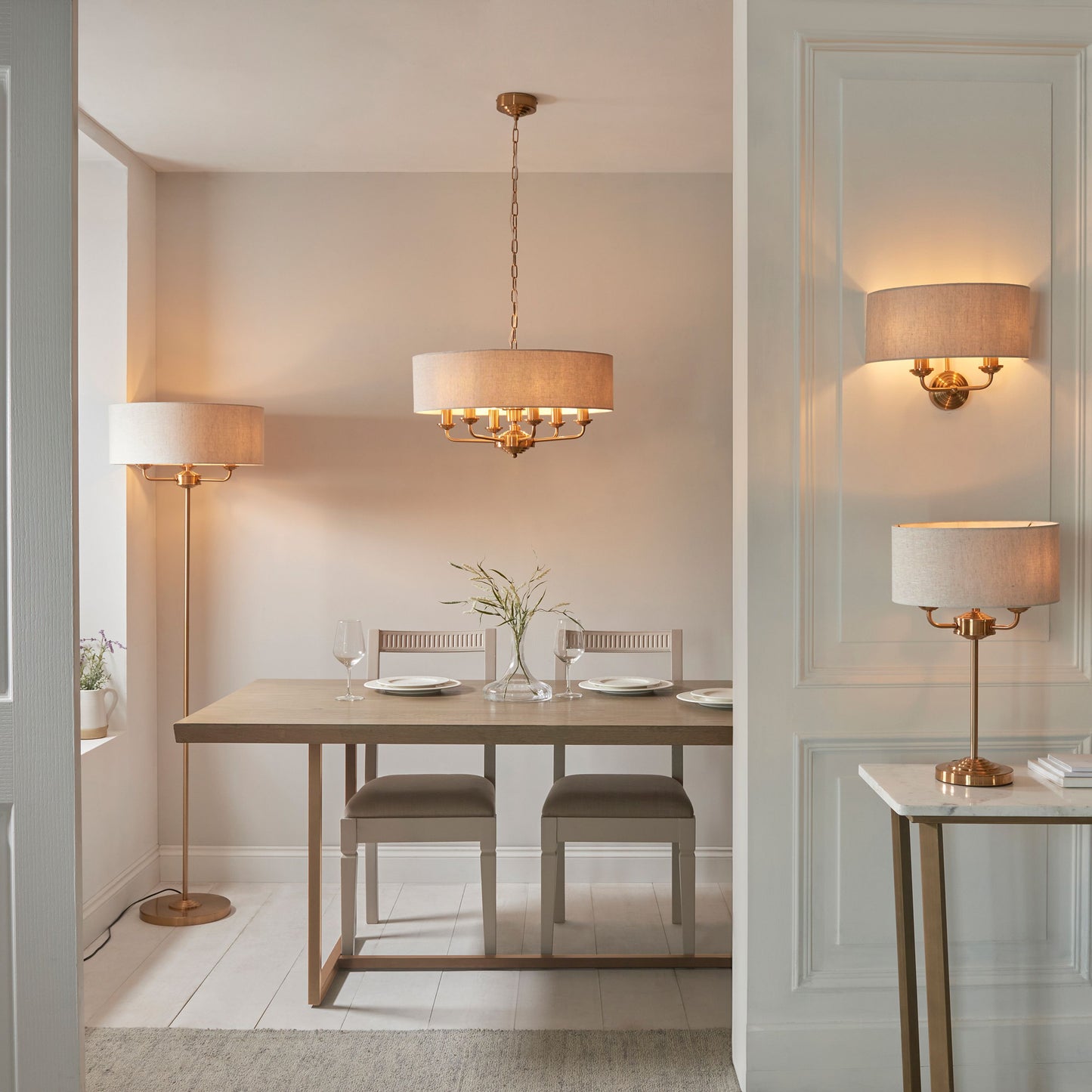 Galway 6 Pendant Light (Vintage Brass)