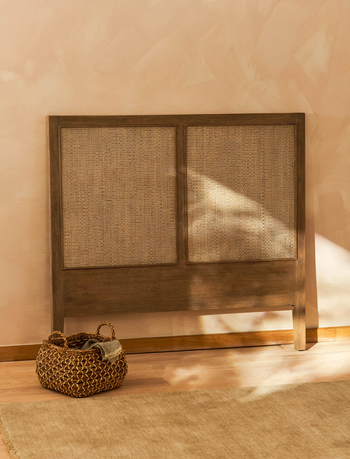 Chesterton Headboard Double - Bayur Wood, Natural
