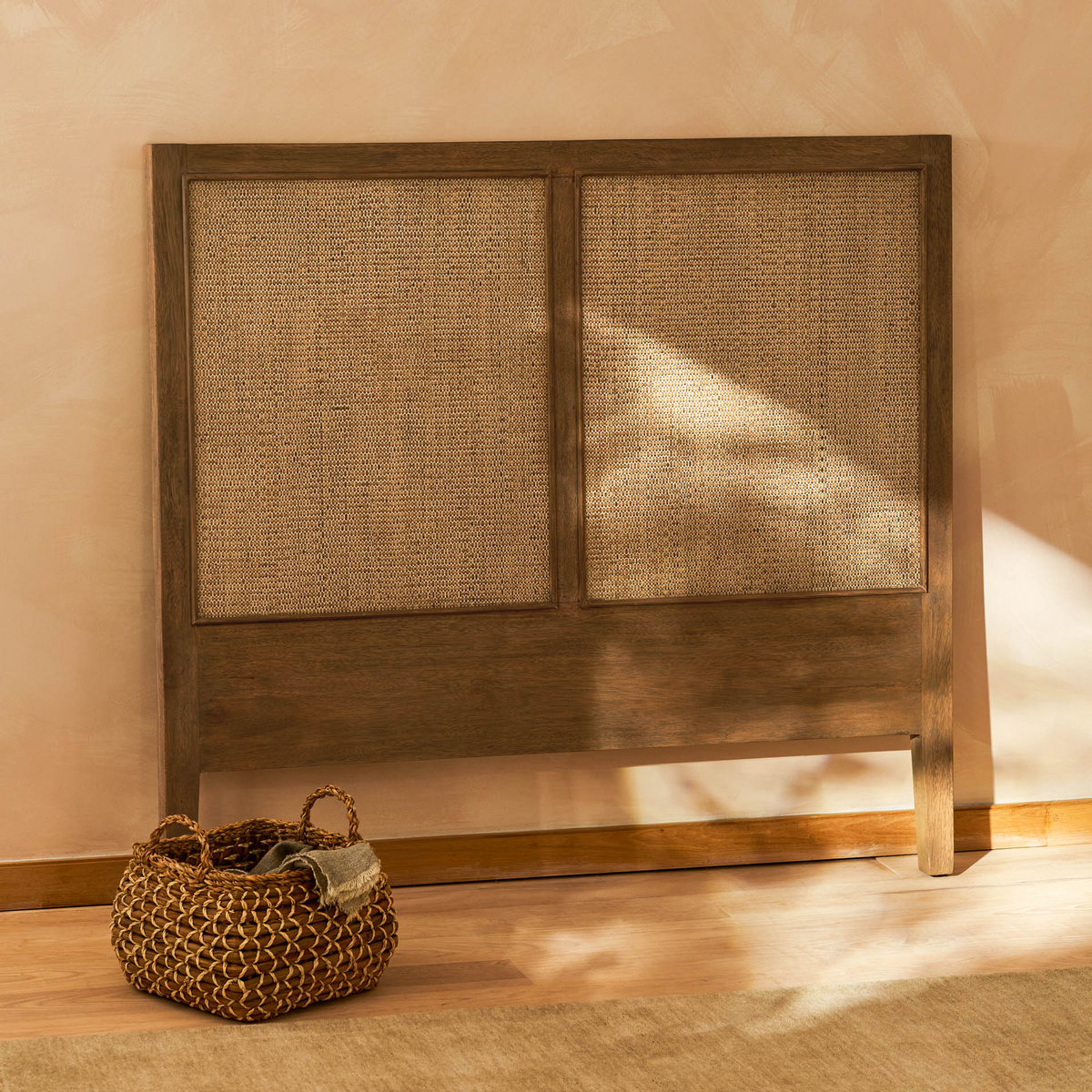 Chesterton Headboard Double - Bayur Wood, Natural