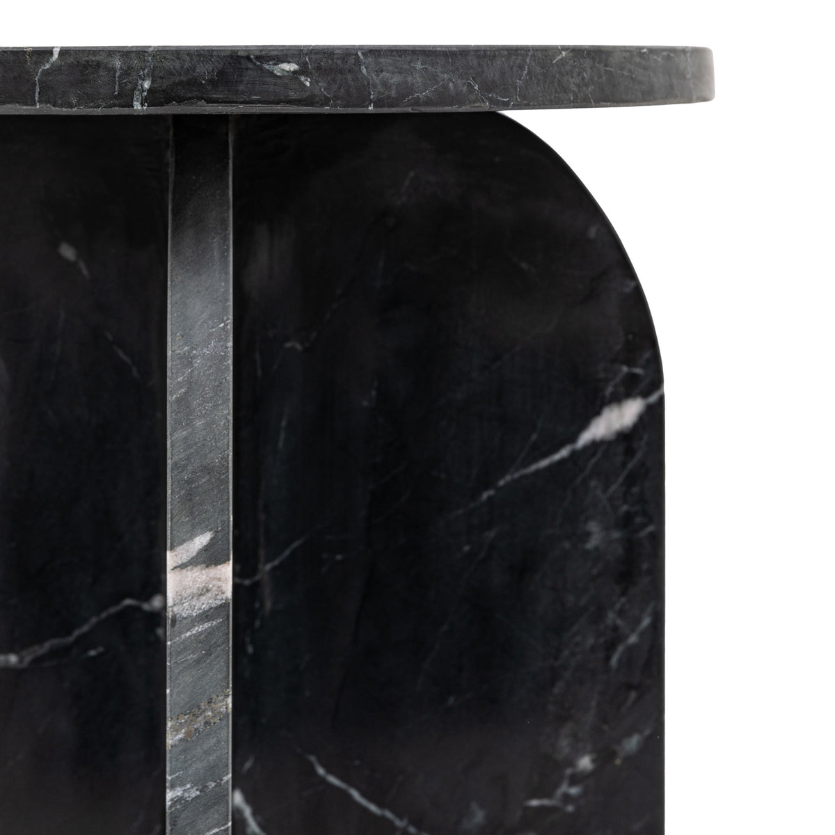 Farini Marble Side Table (Black)