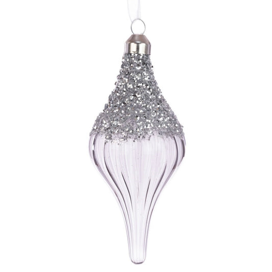 Glass Embellished Drop Tree Decoration