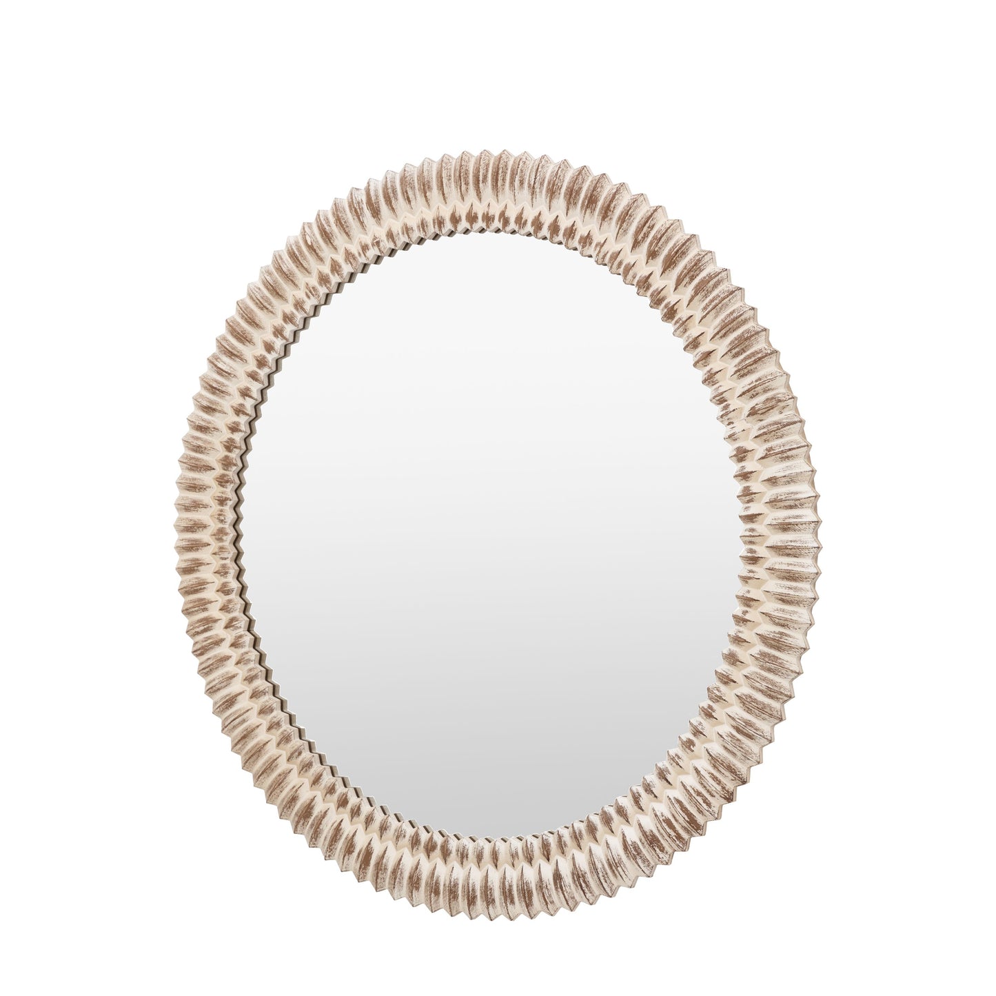 Wycombe Round Mirror (Whitewashed)