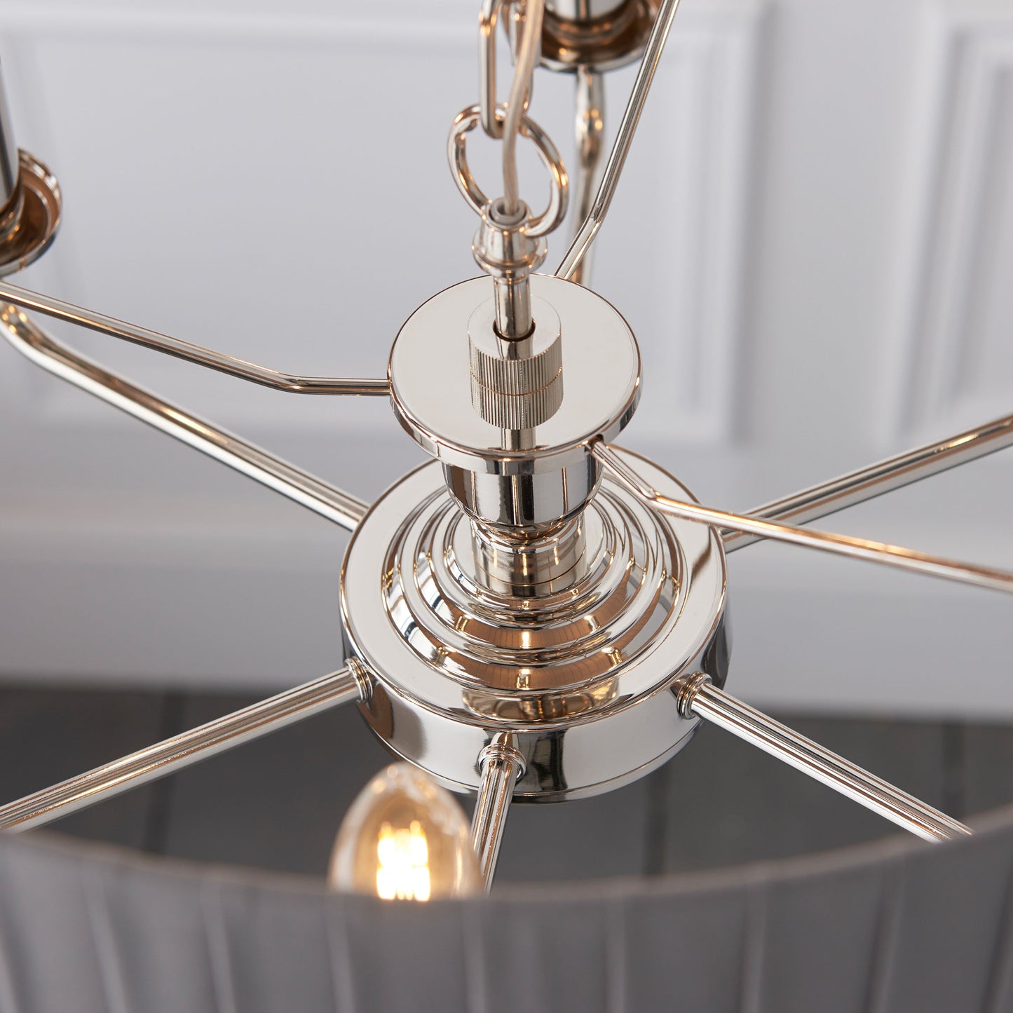 Galway 6 Pleated Pendant Light (Nickel)