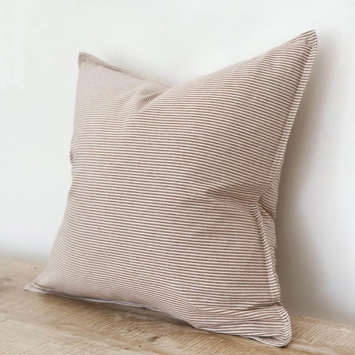 Brown Pinstripe Cushion Cover (45x45cm)