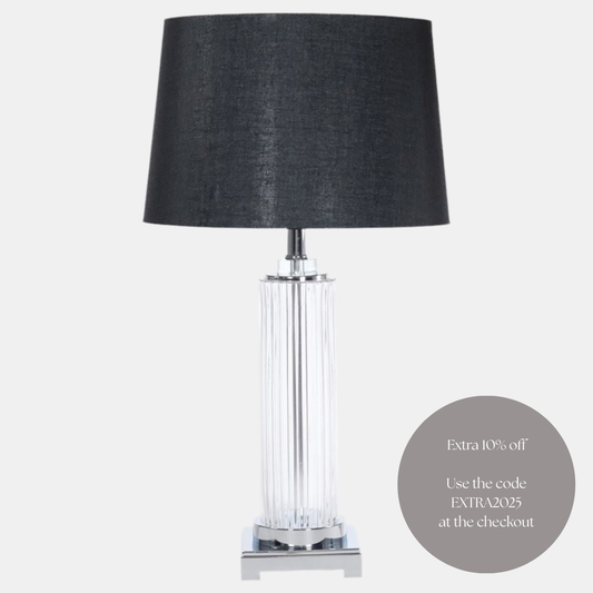 Hamilton Chrome Table Lamp (Black)