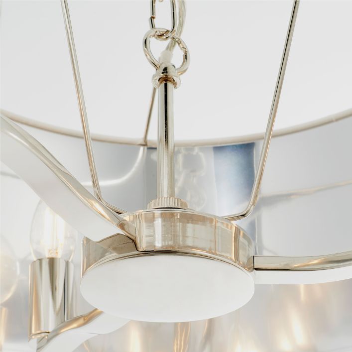 Bright Nickel Pendant Light