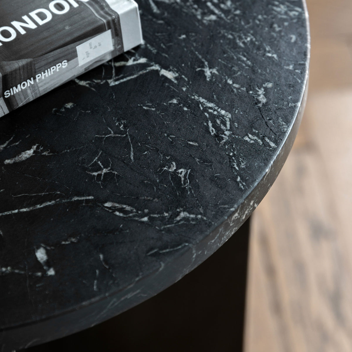 Farini Marble Side Table (Black)
