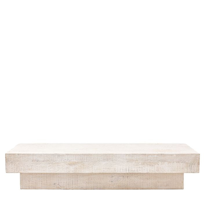 Whitewashed Mango Wood Coffee Table