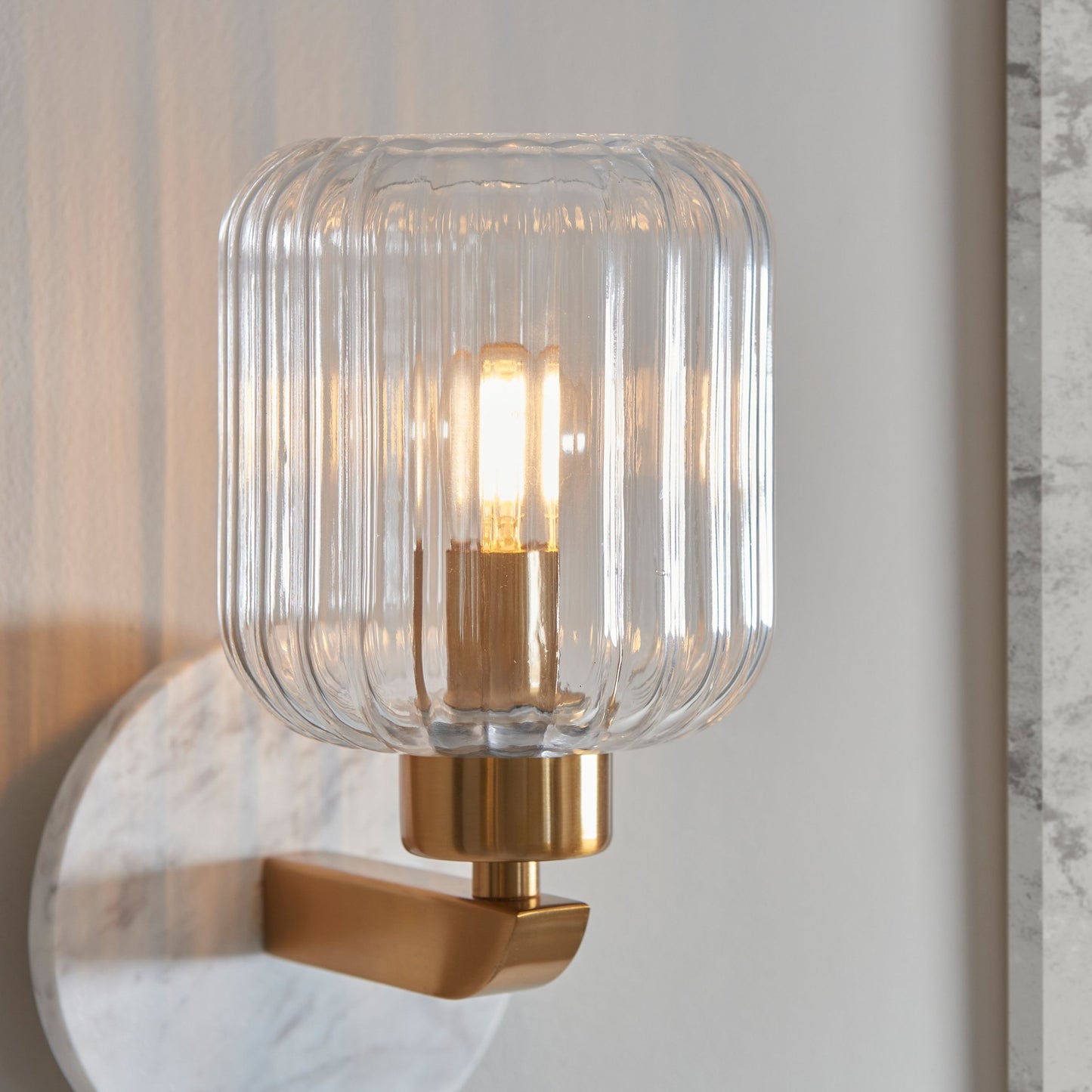 Sheridan Ribbed Wall Light (White)