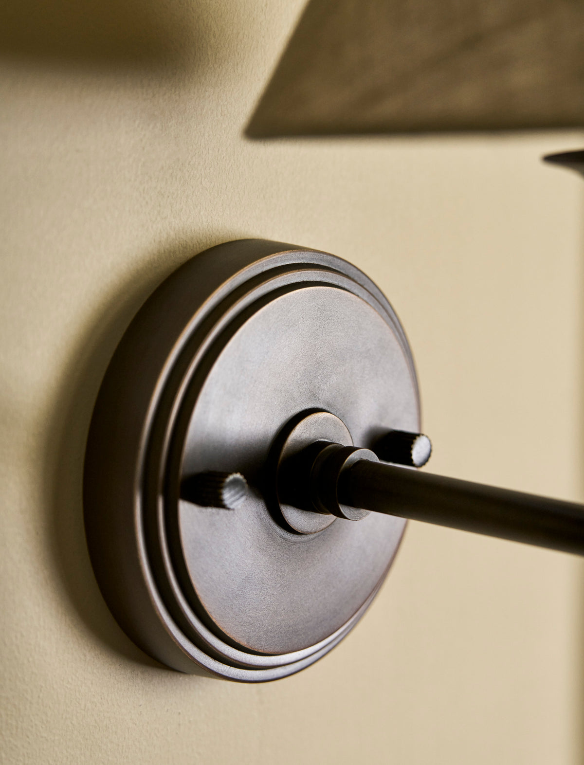 Kelmscot Wall Light Linen Shade - Brass, Antique Bronze Finish