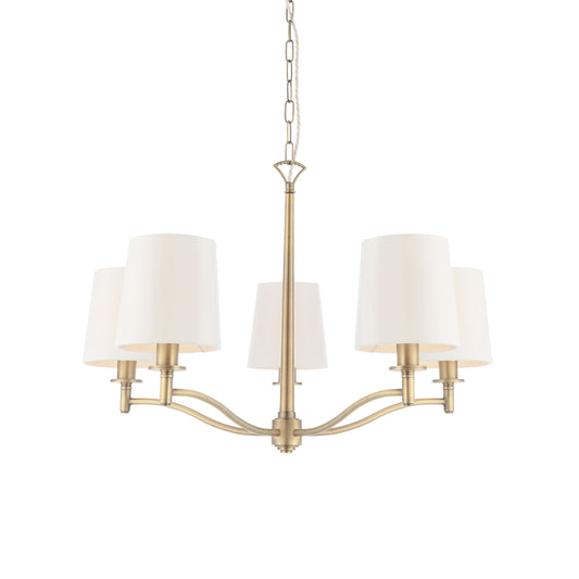 Colton 5 Pendant Light (Antique Brass)