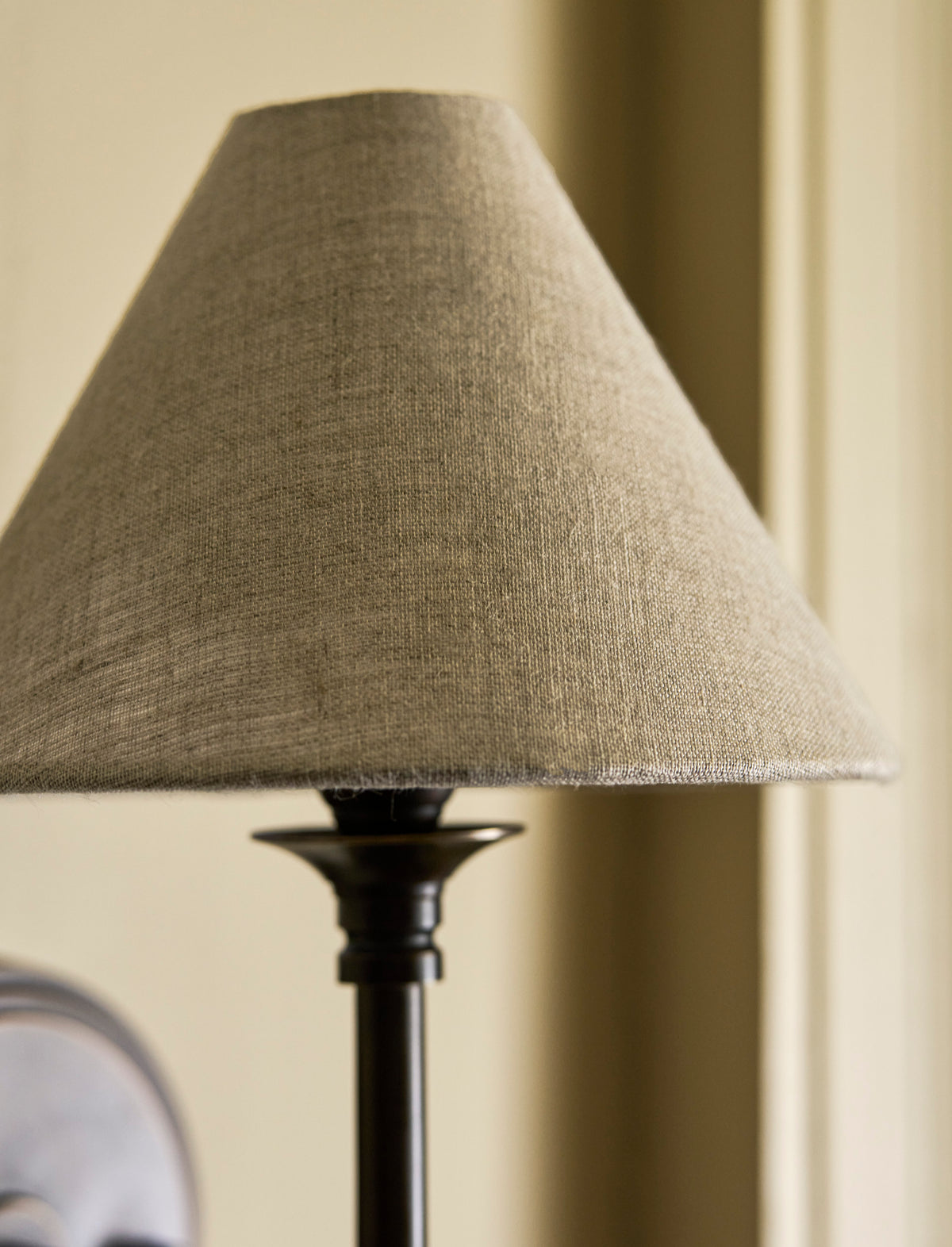 Kelmscot Wall Light Linen Shade - Brass, Antique Bronze Finish