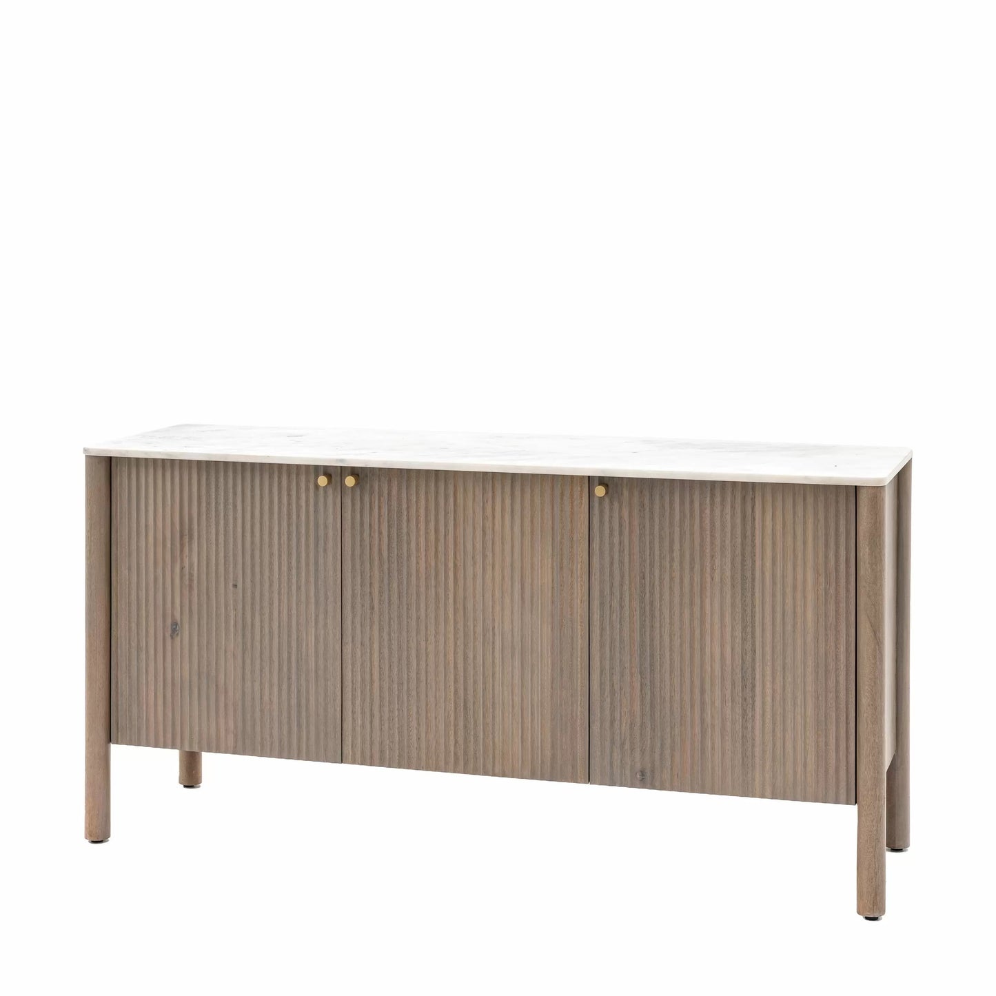 Mango Wood and Marble Sideboard