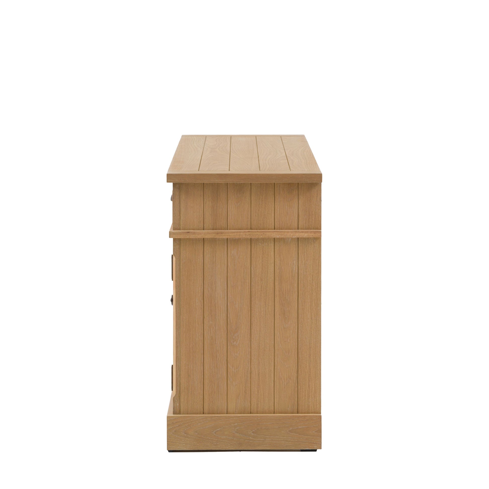 Wooden sideboard on a white background