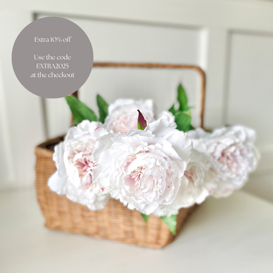Single Pink Peony Stem