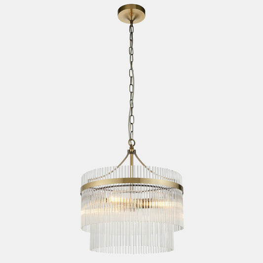 Menton 3 Pendant Light (Antique Brass)